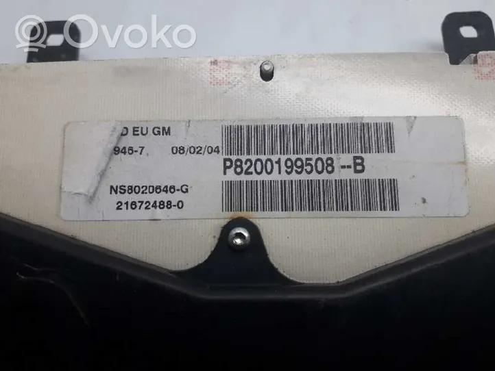 Opel Movano A Speedometer (instrument cluster) 8200199508
