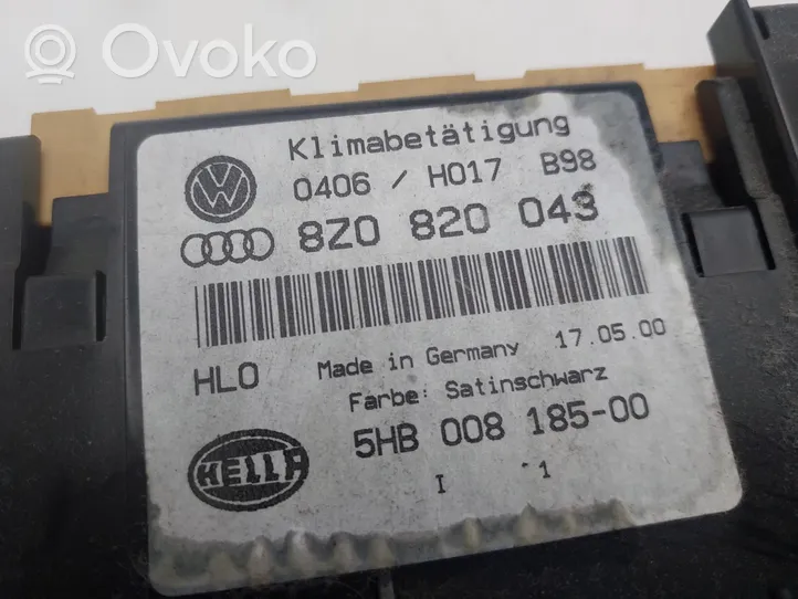 Audi A2 Oro kondicionieriaus/ klimato/ pečiuko valdymo blokas (salone) 8Z0820043