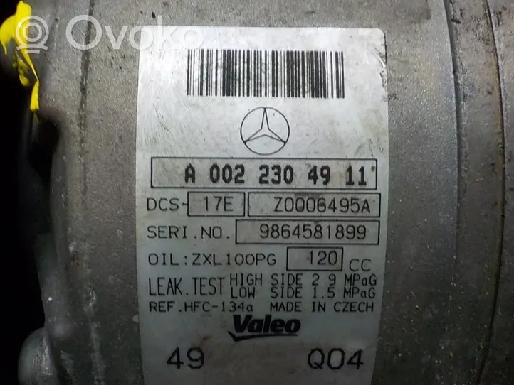 Mercedes-Benz CLK AMG A208 C208 Compresseur de climatisation A0022303311