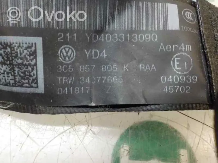 Volkswagen Passat Alltrack Takaistuimen turvavyö 3C5857805KRAA