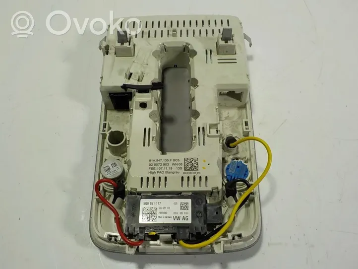 Audi A1 Panel oświetlenia wnętrza kabiny 81A947135CDBC5