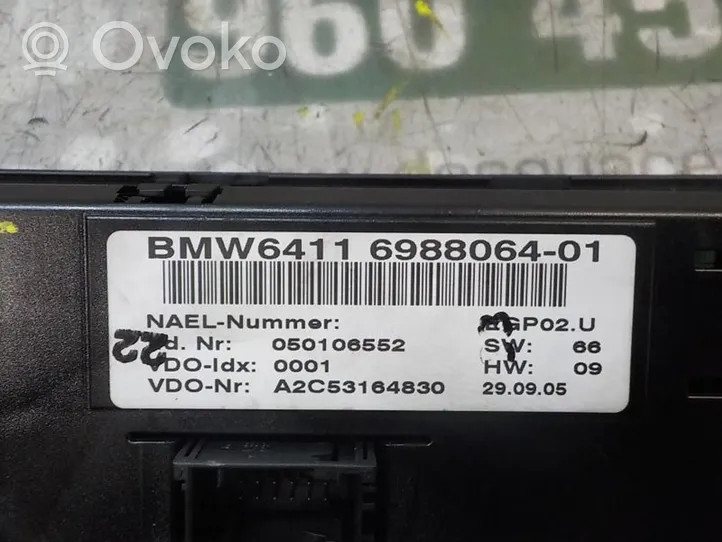 BMW 1 E81 E87 Gaisa kondicioniera vadības bloka modulis 64119286618