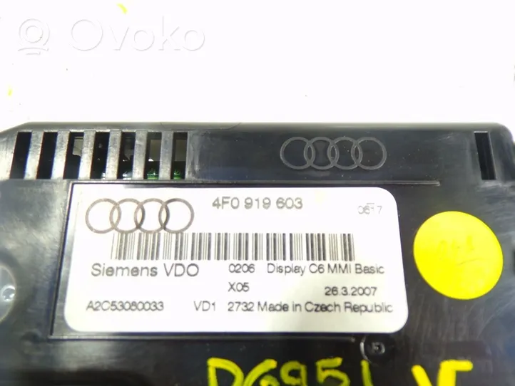 Audi Q7 4L Schermo del visore a sovrimpressione 4F0919603