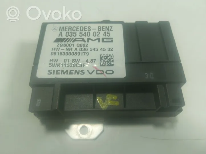 Mercedes-Benz ML W164 Muut ohjainlaitteet/moduulit A0355400245