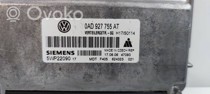 Volkswagen Touareg I Sterownik / Moduł skrzyni biegów 0AD927755AT