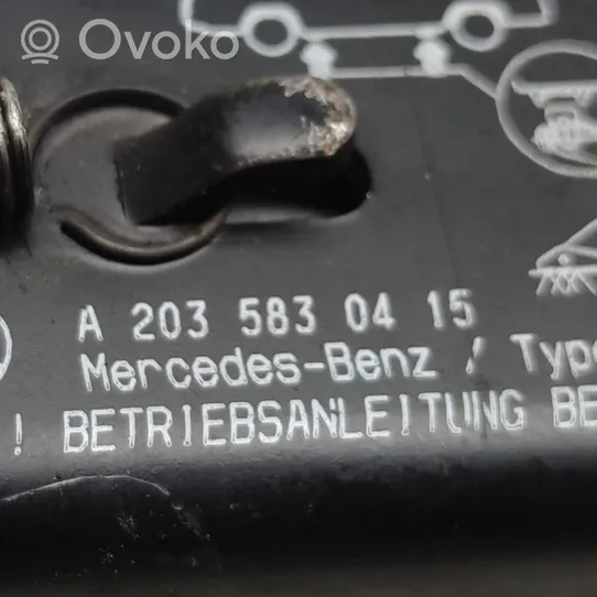 Mercedes-Benz C W203 Cric di sollevamento A2035830415