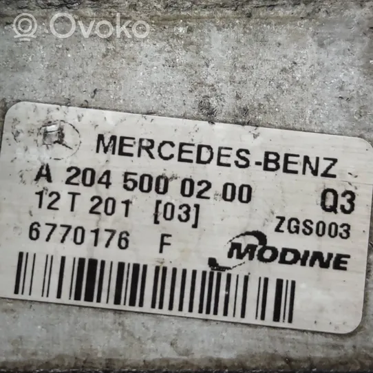 Mercedes-Benz E W212 Chłodnica powietrza doładowującego / Intercooler A2045000200