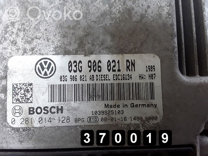 Volkswagen Touran I Moottorin ohjainlaite/moduuli # 1900TDI 03G906021RN