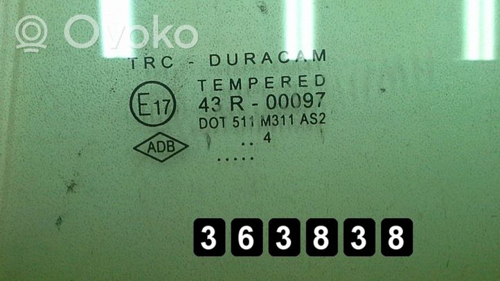 Dacia Sandero Etuoven ikkunalasi, neliovinen malli 43r-00097 as2