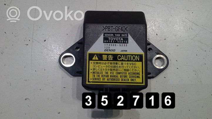 Lexus RX 330 - 350 - 400H Calculateur moteur ECU 89183-48010