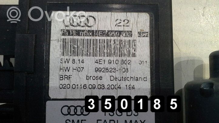 Audi A8 S8 D3 4E Etuoven ikkunan nostin moottorilla 4e1910802