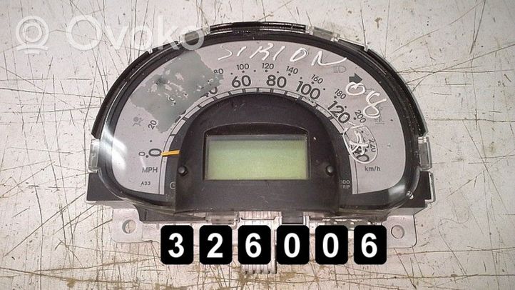 Daihatsu Sirion Compteur de vitesse tableau de bord 769204-930