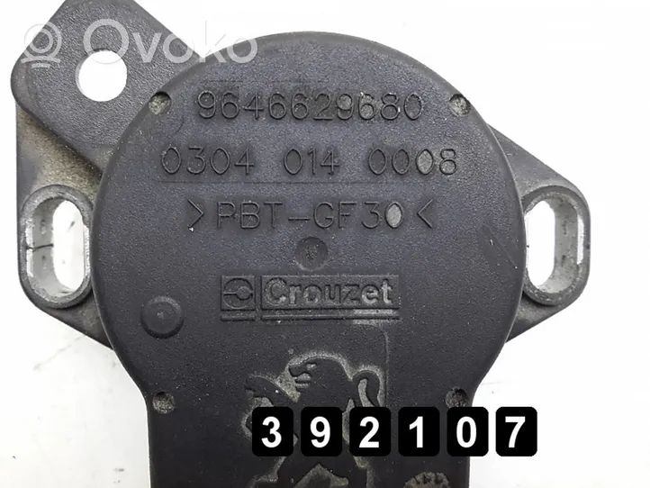 Peugeot 607 Czujnik poziomu zawieszenia pneumatycznego osi przedniej 9646629680