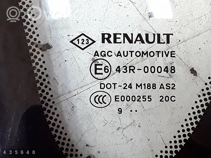 Renault Scenic RX Galinis šoninis kėbulo stiklas e643r00048