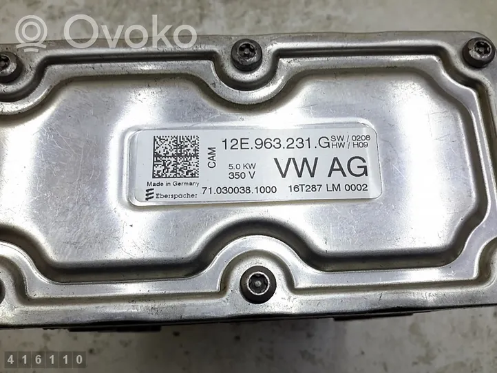 Volkswagen Golf VII Układu podgrzewania wstępnego silnika 12e963231g