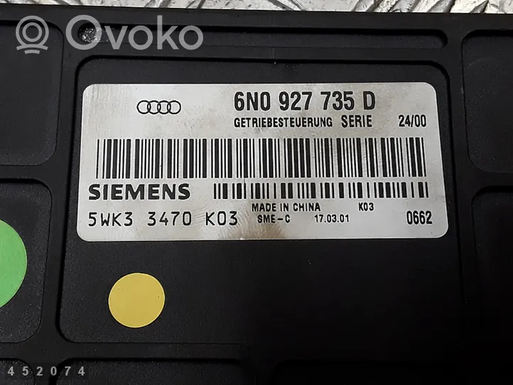 Audi A2 Pavarų dėžės valdymo blokas 6N0927735D