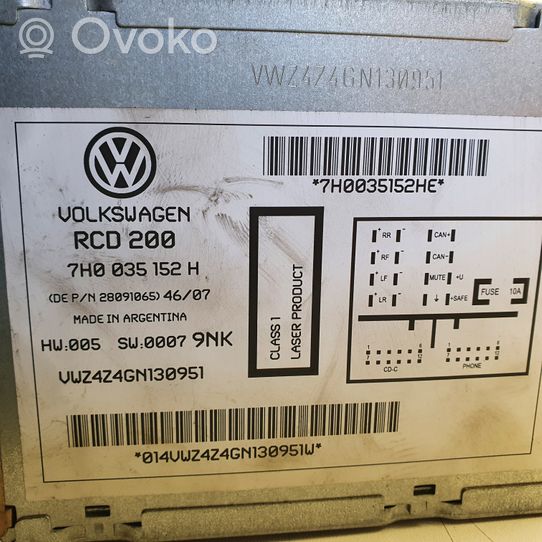 Volkswagen Transporter - Caravelle T5 Radio/CD/DVD/GPS-pääyksikkö 7H0035152H