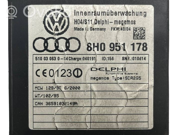 Audi A4 S4 B7 8E 8H Centralina/modulo allarme 8H0951178