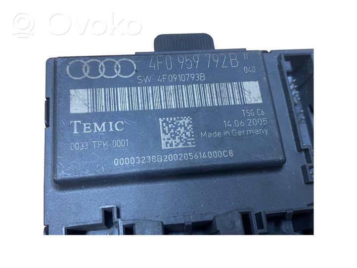 Audi A6 Allroad C6 Oven ohjainlaite/moduuli 4F0959792B