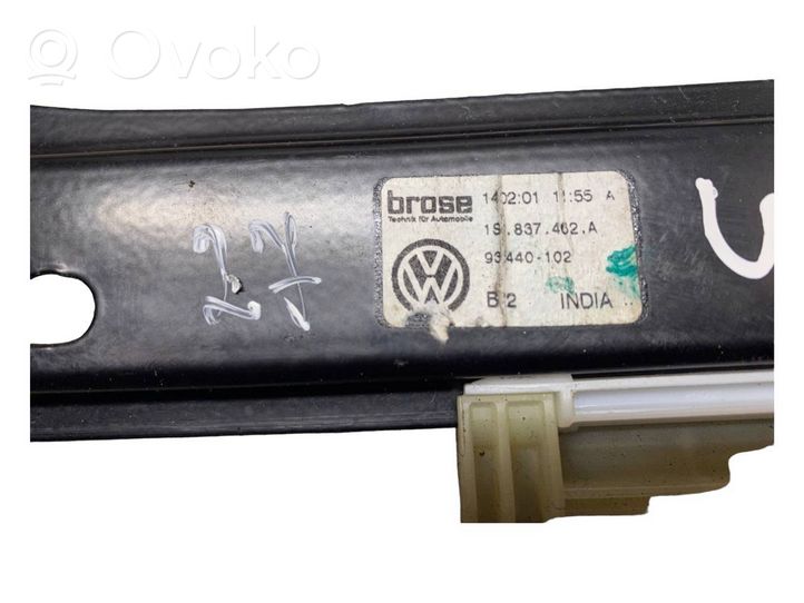 Volkswagen Up Front window lifting mechanism without motor 1S4837462A