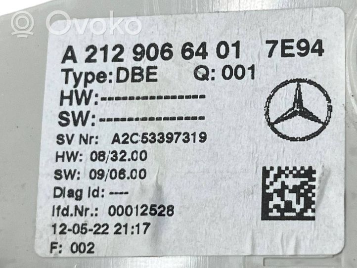 Mercedes-Benz E AMG W212 Illuminazione sedili anteriori A2129066401