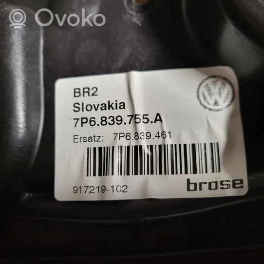 Volkswagen Touareg II Mechanizm podnoszenia szyby tylnej bez silnika 7P6839755A