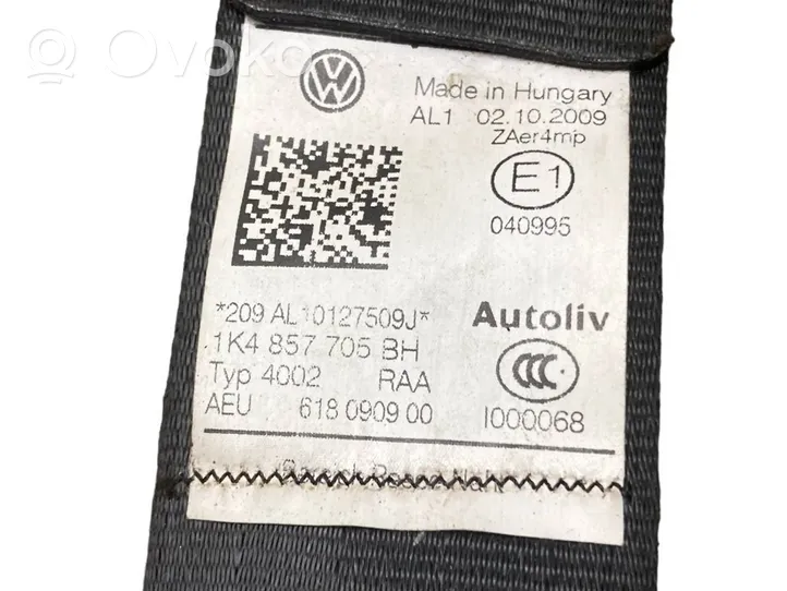 Volkswagen Golf VI Front seatbelt 1K4857705BH