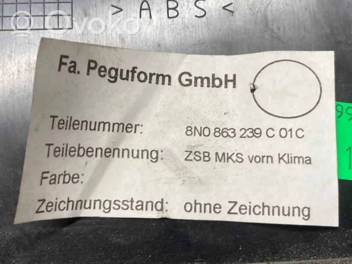 Audi TT Mk1 Radion/GPS-laitteen pääyksikön kehys 8N0863243C