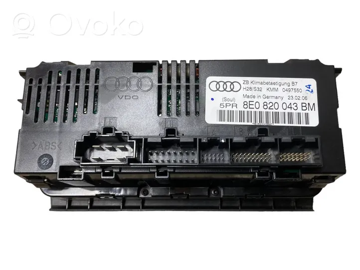 Audi A4 S4 B6 8E 8H Panel klimatyzacji 8E0820043BM