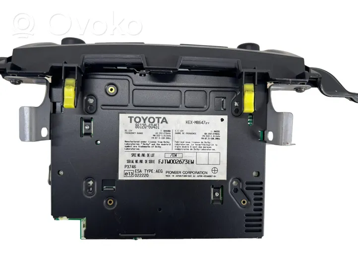 Toyota Land Cruiser (J120) Radio / CD/DVD atskaņotājs / navigācija 86120-60451