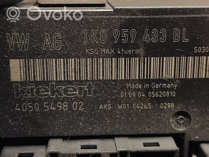 Skoda Octavia Mk2 (1Z) Moduł / Sterownik komfortu 1K0959433BL