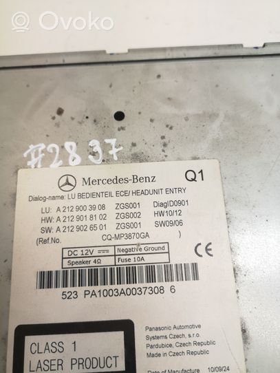 Mercedes-Benz E W212 Unité principale radio / CD / DVD / GPS A2129003908