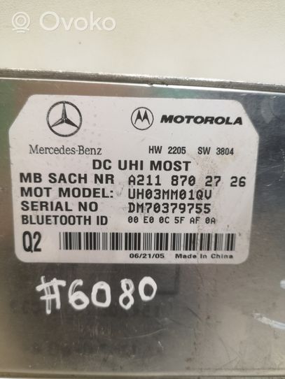 Mercedes-Benz R W251 Bluetoothin ohjainlaite/moduuli A2118702726