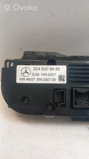 Mercedes-Benz C W204 Panel klimatyzacji A2048309885