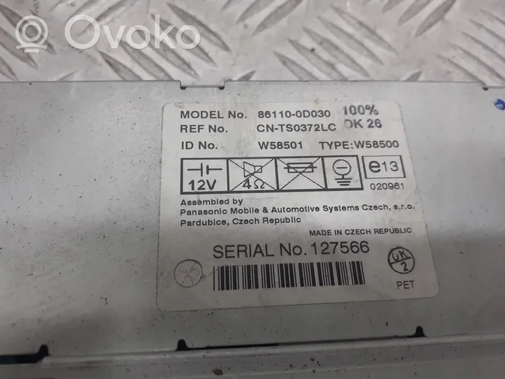Toyota Yaris Monitori/näyttö/pieni näyttö 861100D030