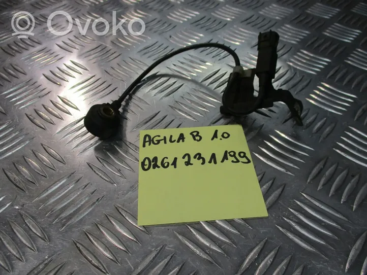 Opel Agila B Czujnik spalania stukowego 0261231199
