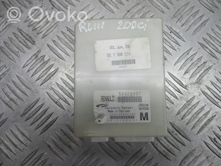 Renault Laguna III Komputer / Sterownik ECU i komplet kluczy 52428887