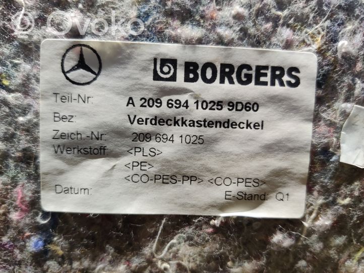 Mercedes-Benz CLK A209 C209 Muu vararenkaan verhoilun elementti A2096941025