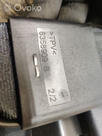 Citroen DS7 Crossback Keskipaikan turvavyön solki (takaistuin) 6358909B