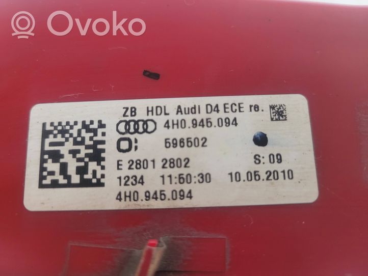 Audi A8 S8 D4 4H Takaluukun takavalot 4H0945094