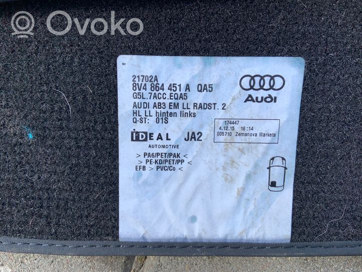 Audi A3 S3 8V Kit tapis de sol auto 8V1864435