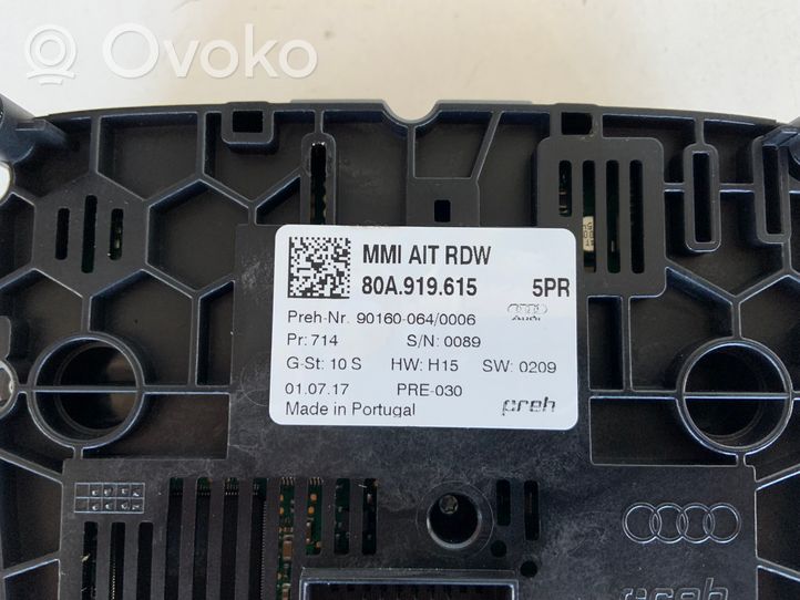 Audi Q5 SQ5 Pääyksikkö multimedian ohjaus 80A919615