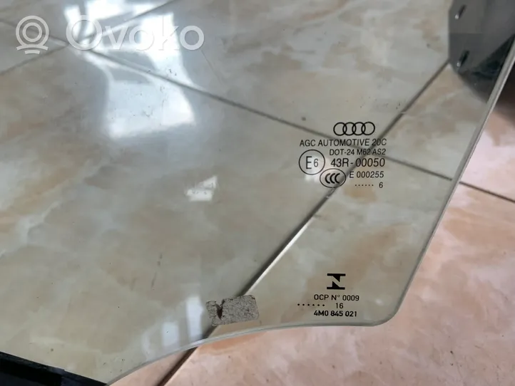 Audi Q7 4M Front door window glass four-door 4M0845021