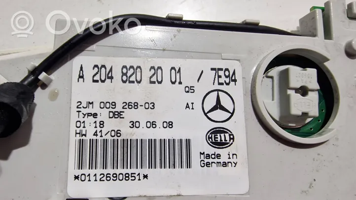 Mercedes-Benz C AMG W204 Illuminazione sedili anteriori A2048202001