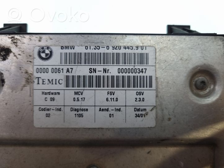 BMW 7 E65 E66 Istuimen säädön moduuli 6920445