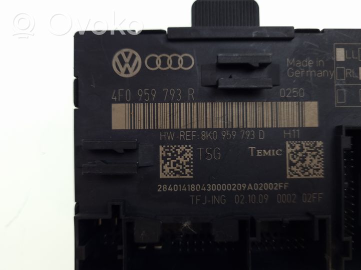 Audi A6 S6 C6 4F Centralina/modulo portiere 4F0959793R