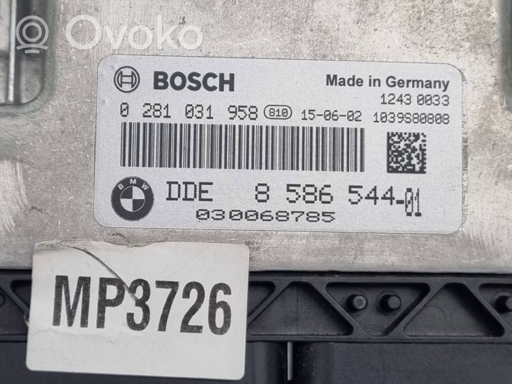 BMW X5 F15 Calculateur moteur ECU 8586544