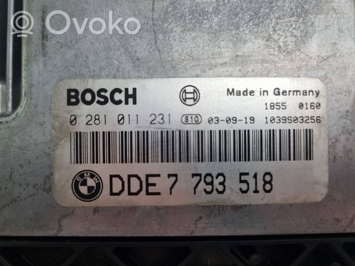 BMW 7 E65 E66 Moottorin ohjainlaite/moduuli 7793518
