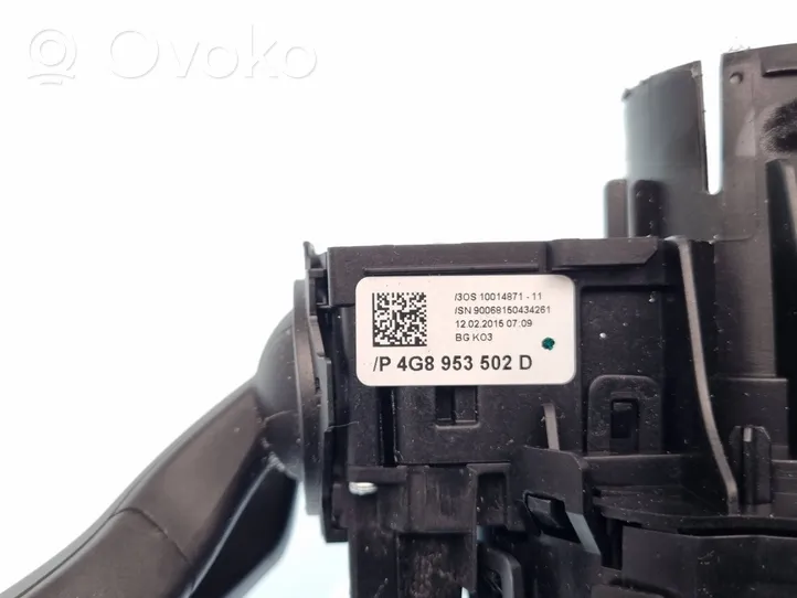 Audi A6 S6 C7 4G Interruptor/palanca de limpiador de luz de giro 4H0953568K