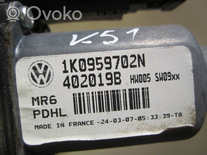 Volkswagen Golf V Silniczek podnośnika szyby drzwi przednich 1K0959702N